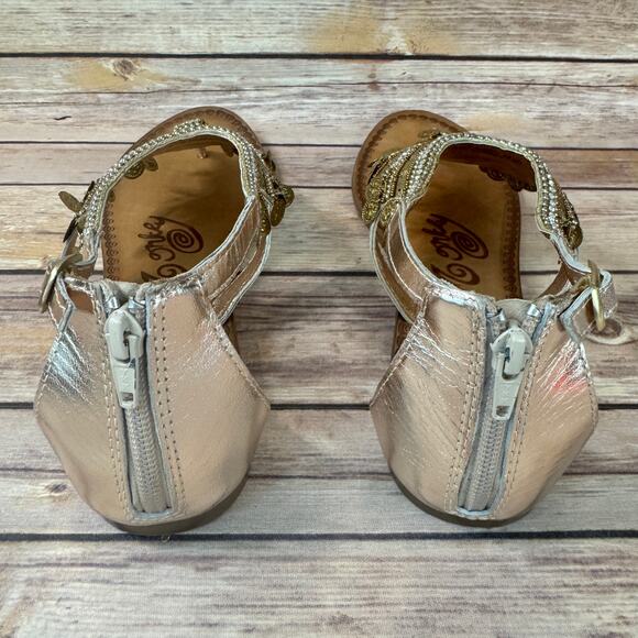 Naughty Monkey Womens Gold Coin and Rhinestone Gypsy Thong Sandals 10 - Picture 6 of 8